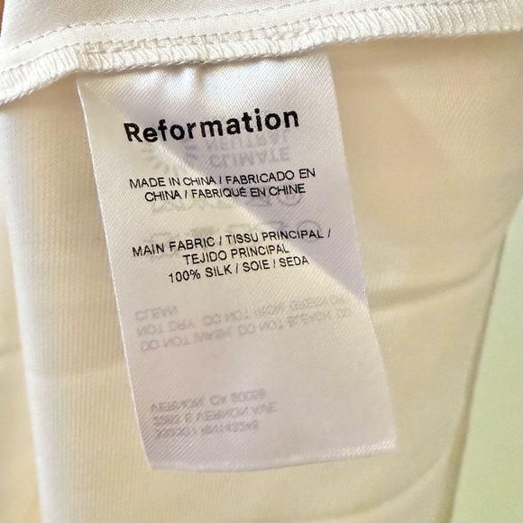 🆕 REFORMATION Veria Halter Silk Maxi Dress in Ivory Sz 0 - Picture 8 of 9